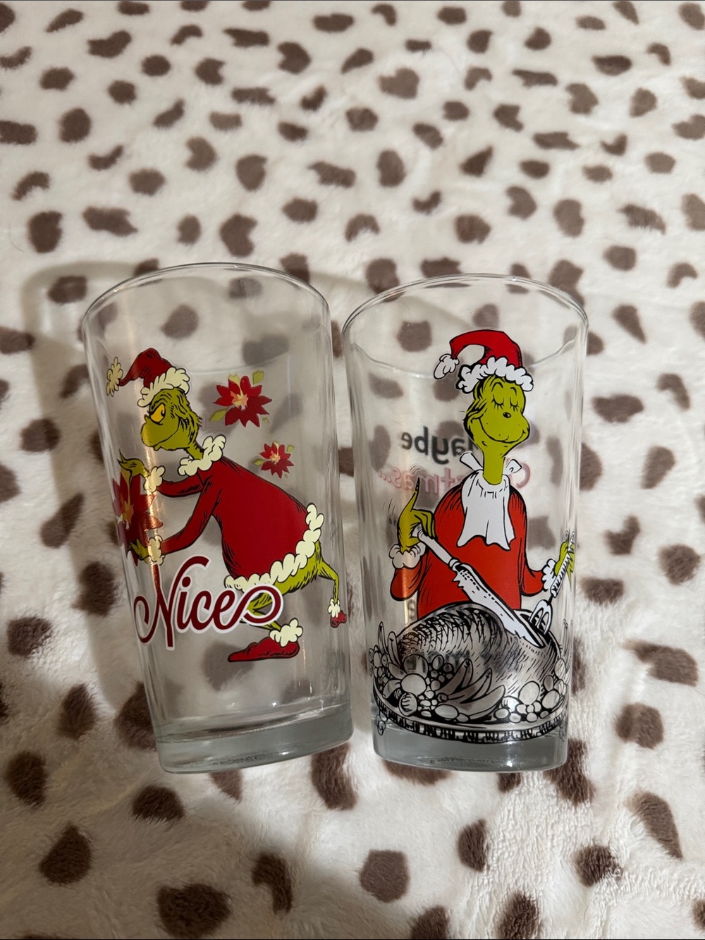 Grinch Holiday Pint Glass - Red & Green Festive Drinkware